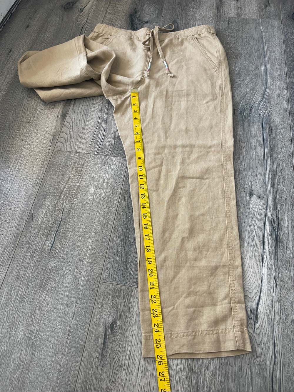 J. Crew Casual Drawstring Linen-Blend Trousers - Beige - Picture 7 of 14